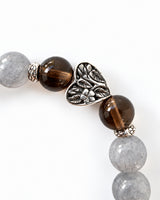 Tibetan Tektite · Lavender Amethyst · Iolite · Smoky Quartz Crystal Bracelet - The Sarah W