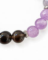Tibetan Tektite · Lavender Amethyst · Iolite · Smoky Quartz Crystal Bracelet - The Sarah W