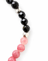 Rhodochrosite · Rhodonite · Black Tourmaline · Black Opal Crystal Bracelet - Trauma Support