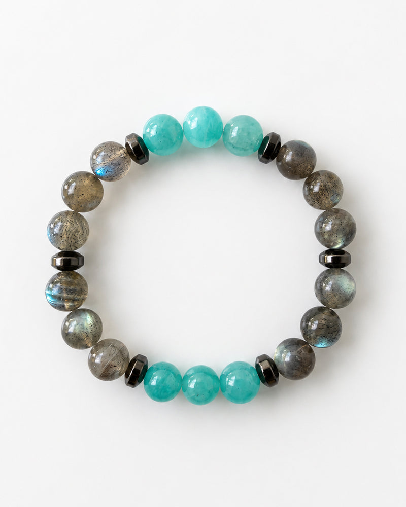 Amazonite · Labradorite Bracelet - The True Leader