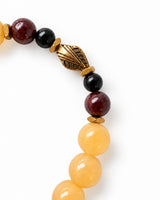 Tibetan Topaz · Sandalwood · Garnet · Black Tourmaline Crystal Bracelet - True North