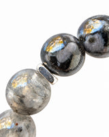 Indigo Gabbro · Blue Rutile Quartz · Mica in Phantom Quartz · Black Tourmaline Crystal Bracelet - Uncharted