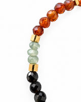 Hessonite Garnet · Blue Opal · Rainbow Obsidian Crystal Bracelet - Wound to Wisdom