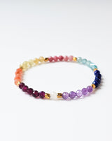 Amethyst · Lapis Lazuli · Blue Apatite · Rhodonite · Golden Rutile Quartz · Sunstone· Garnet · Moonstone - Mini Chakra