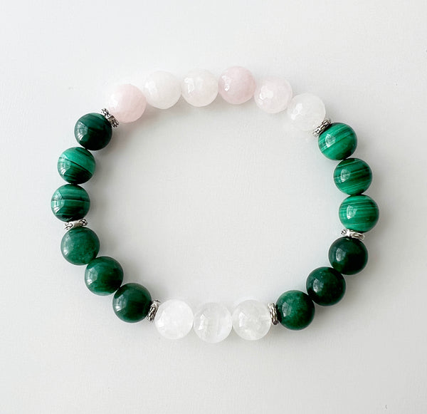 Fuchsite Malachite crystal bracelet