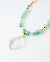 Pearl + Hemimorphite Necklace