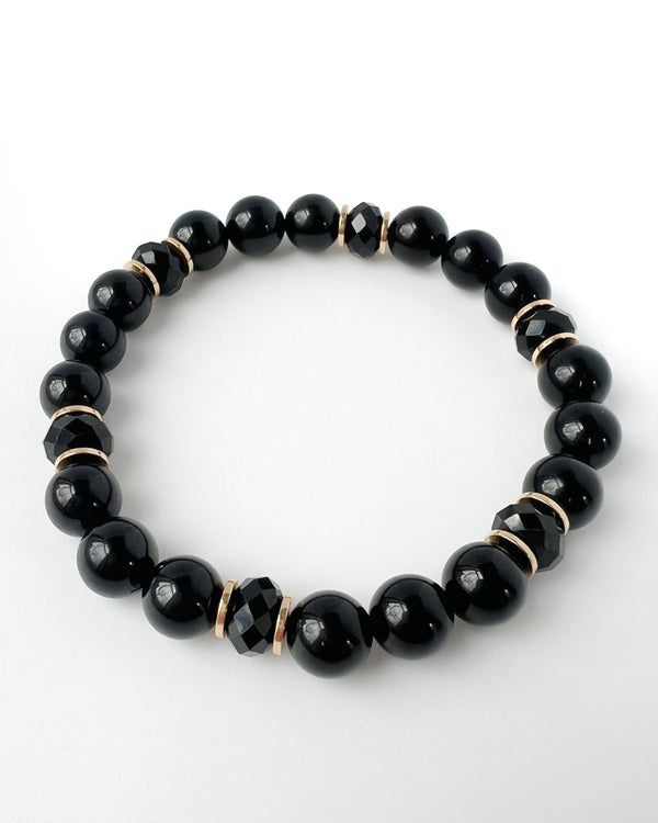 Black Tourmaline Crystal Bracelet - Protection