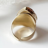 Rainbow Moonstone 24K Gold Dipped Ring