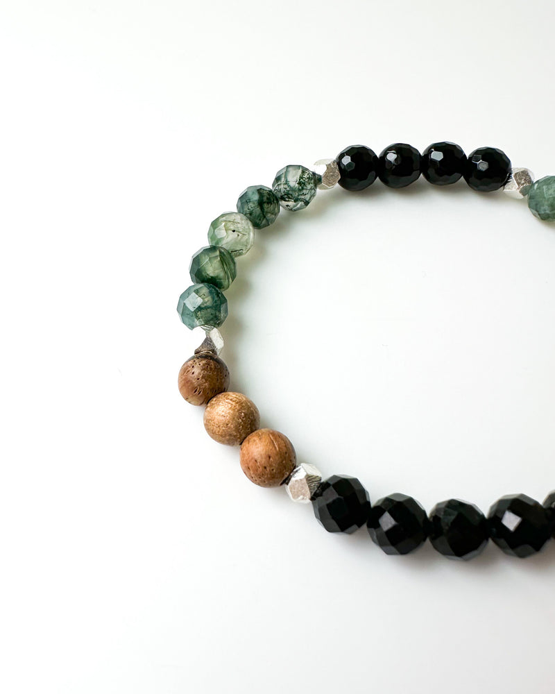 Sandalwood · Onyx · Black Tourmaline · Moss Agate - Return to Gaia