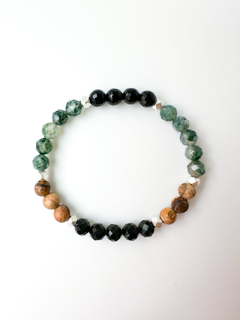 Sandalwood · Onyx · Black Tourmaline · Moss Agate - Return to Gaia