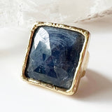 Sapphire 24K Gold Dipped Ring