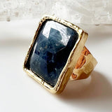 Sapphire 24K Gold Dipped Ring