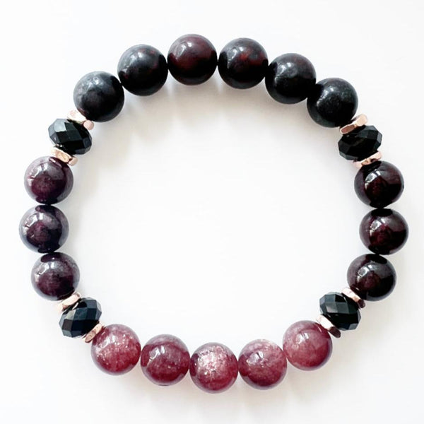 Quartz · Garnet · Tourmaline · Crystal Bracelet - Sexy AF