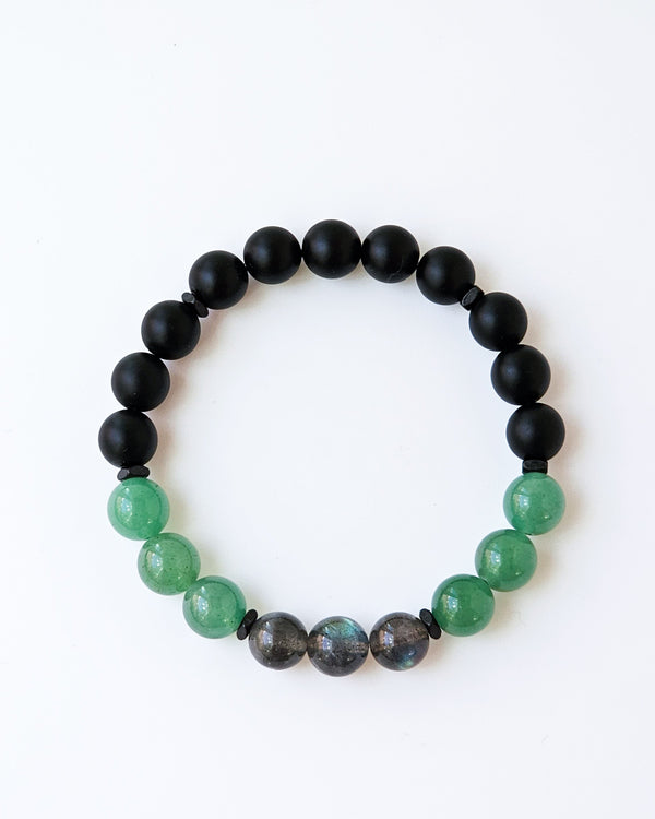 Soul Compass Labradorite · Green Aventurine · Onyx