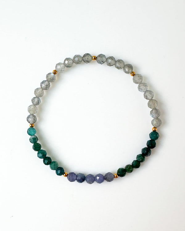 Tanzanite · Blue Tourmaline · Labradorite - Starseed Rising Crystal Bracelet