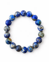 Lapis Lazuli Hematite 10mm Crystal Bracelet for Intuition and Transcendence