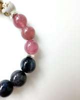 Charoite · Blue Rutile Quartz · Blue Rose Quartz · Wood Opal - Rochelle Crystal Bracelet
