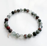 Faceted Bloodstone Crystal Bracelet - Passion + Action