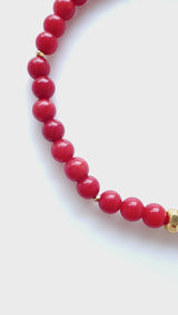 Red Coral Crystal Bracelet - Vitality