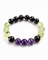 Crystal bracelet with Amethyst · Prehnite · Onyx Crystal Bracelet - Prime State from Meadow's Crystals